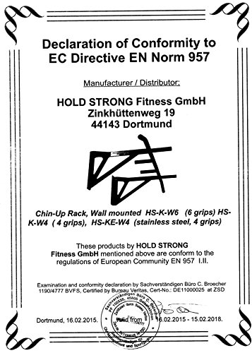 Hold Strong Fitness Klimmzugstange-Wand HS-K-W6 EN957 Zertifikat